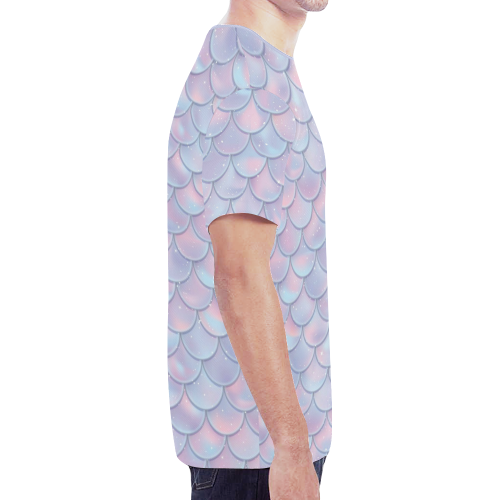 Mermaid Scales New All Over Print T-shirt for Men (Model T45)
