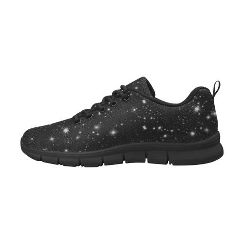 Stars in the Universe  (Black) Women's Breathable Running Shoes (Model 055)