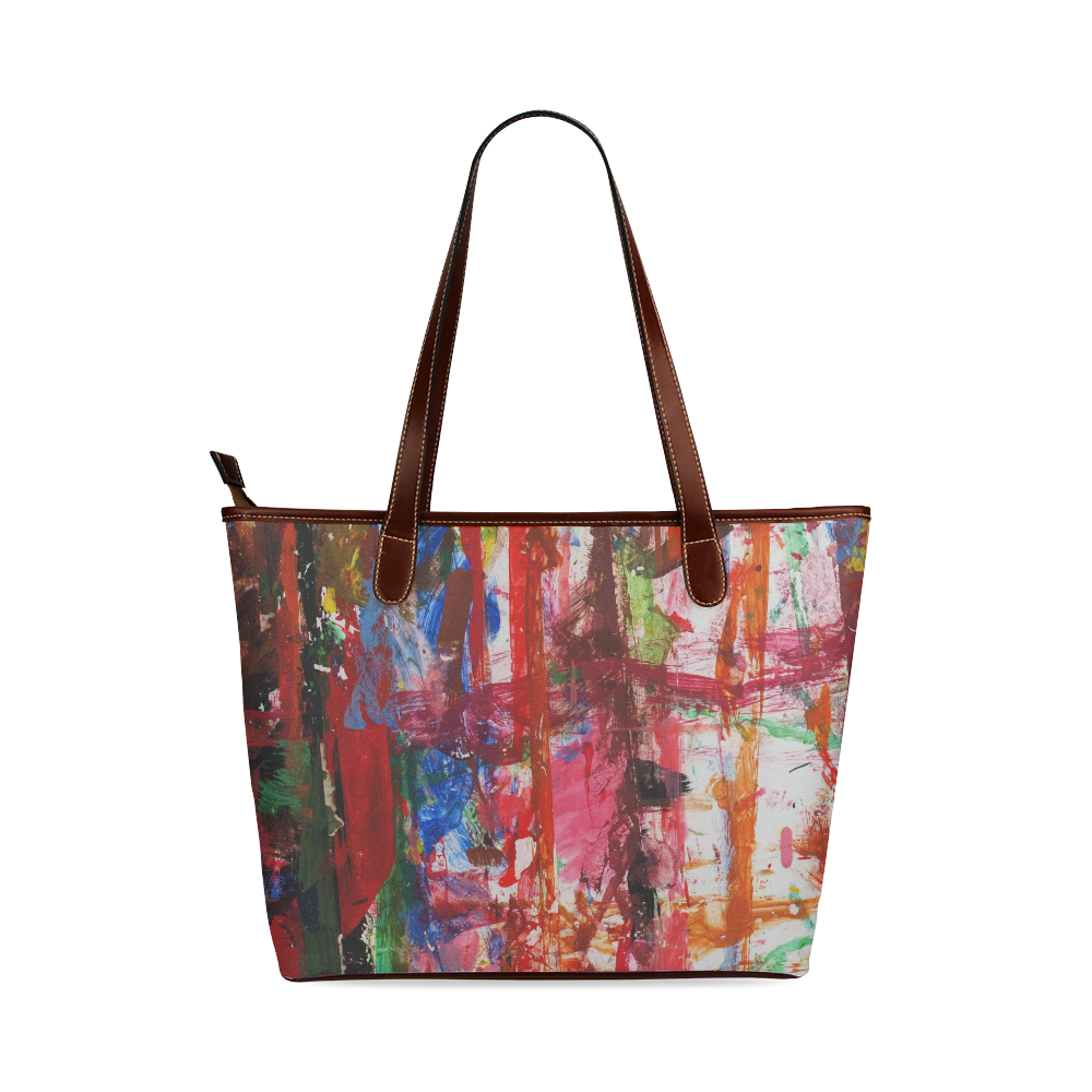 Paint on a white background Shoulder Tote Bag (Model 1646)