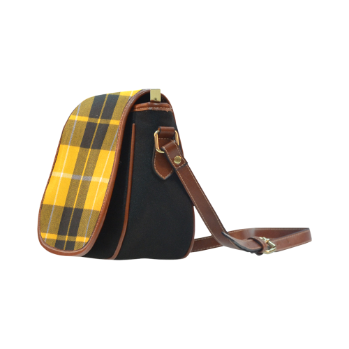 BARCLAY DRESS LIGHT MODERN TARTAN Saddle Bag/Small (Model 1649)(Flap Customization)