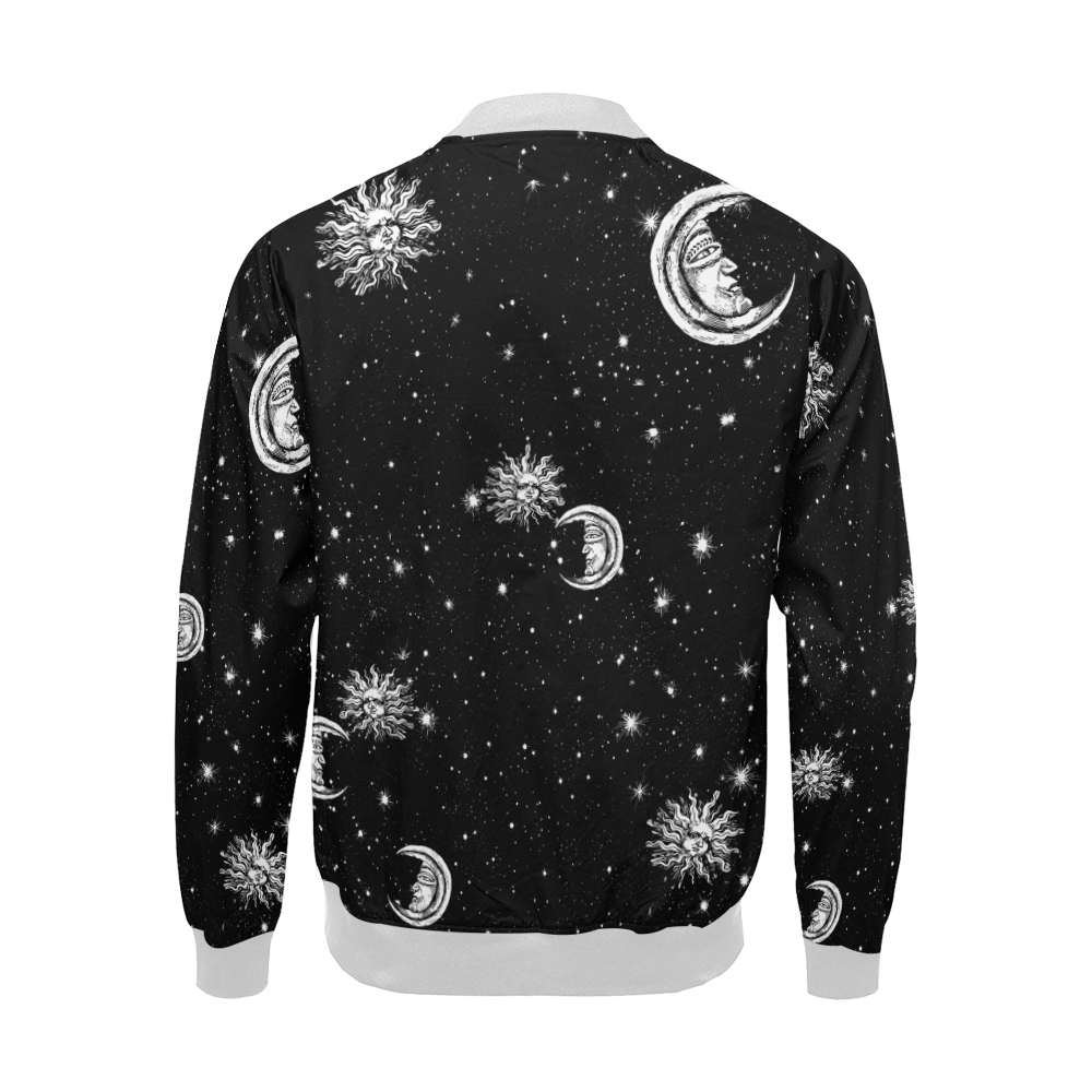 Mystic Stars, Moon and Sun All Over Print Bomber Jacket for Men/Large Size (Model H19)