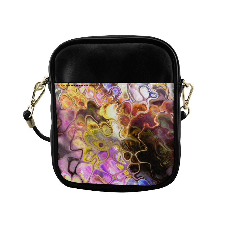 Colorful Marble Design Sling Bag (Model 1627)