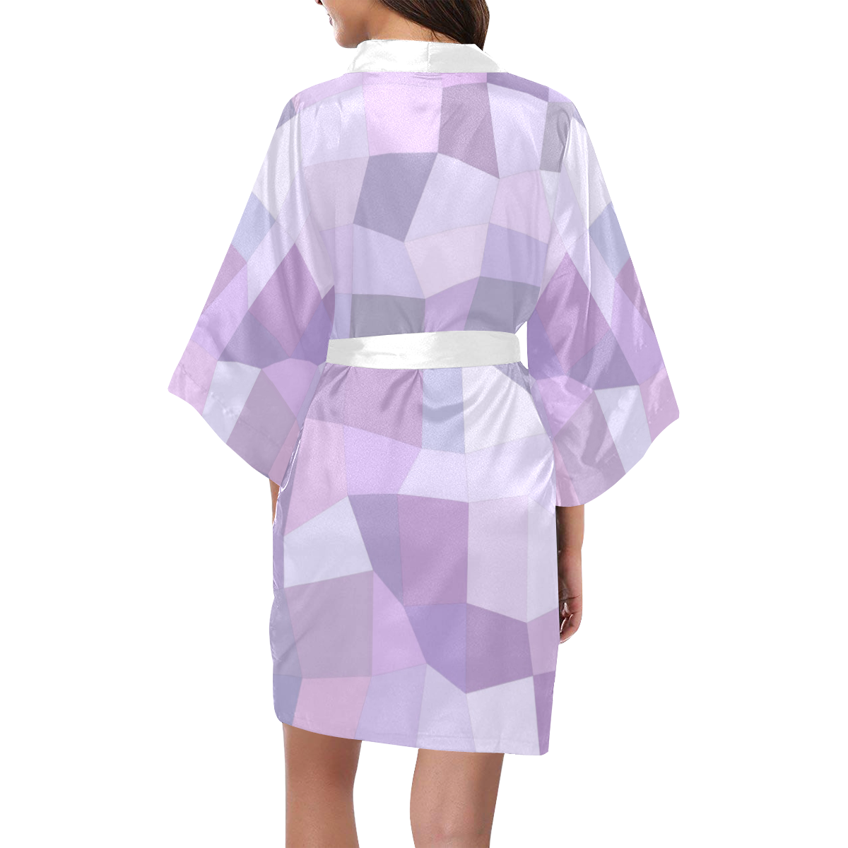 Pastel Purple Mosaic Kimono Robe