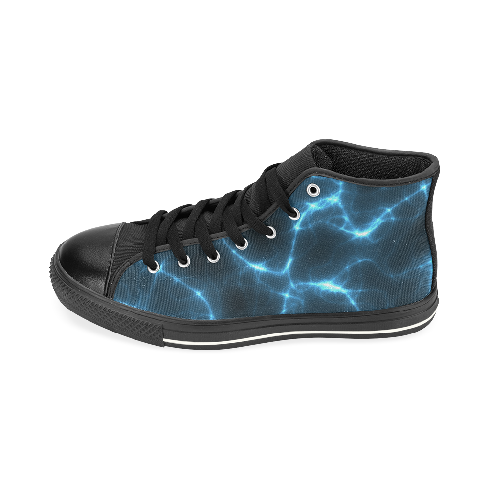 electric web High Top Canvas Shoes for Kid (Model 017)