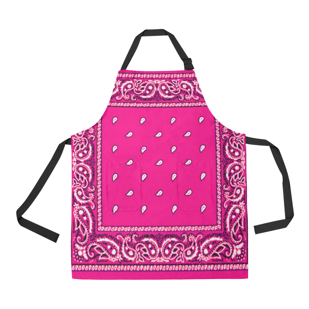KERCHIEF PATTERN PINK All Over Print Apron