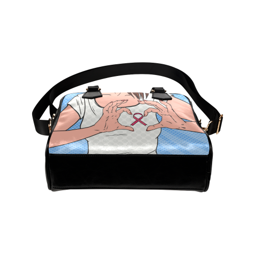 Breast Cancer Pop Art Shoulder Handbag (Model 1634)
