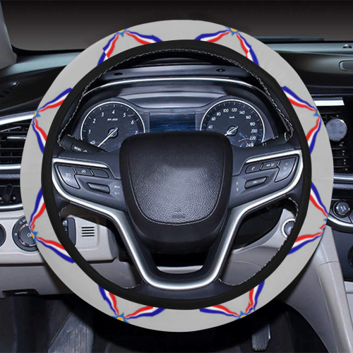 Assyrian Flag Steering Wheel Cover with Elastic Edge