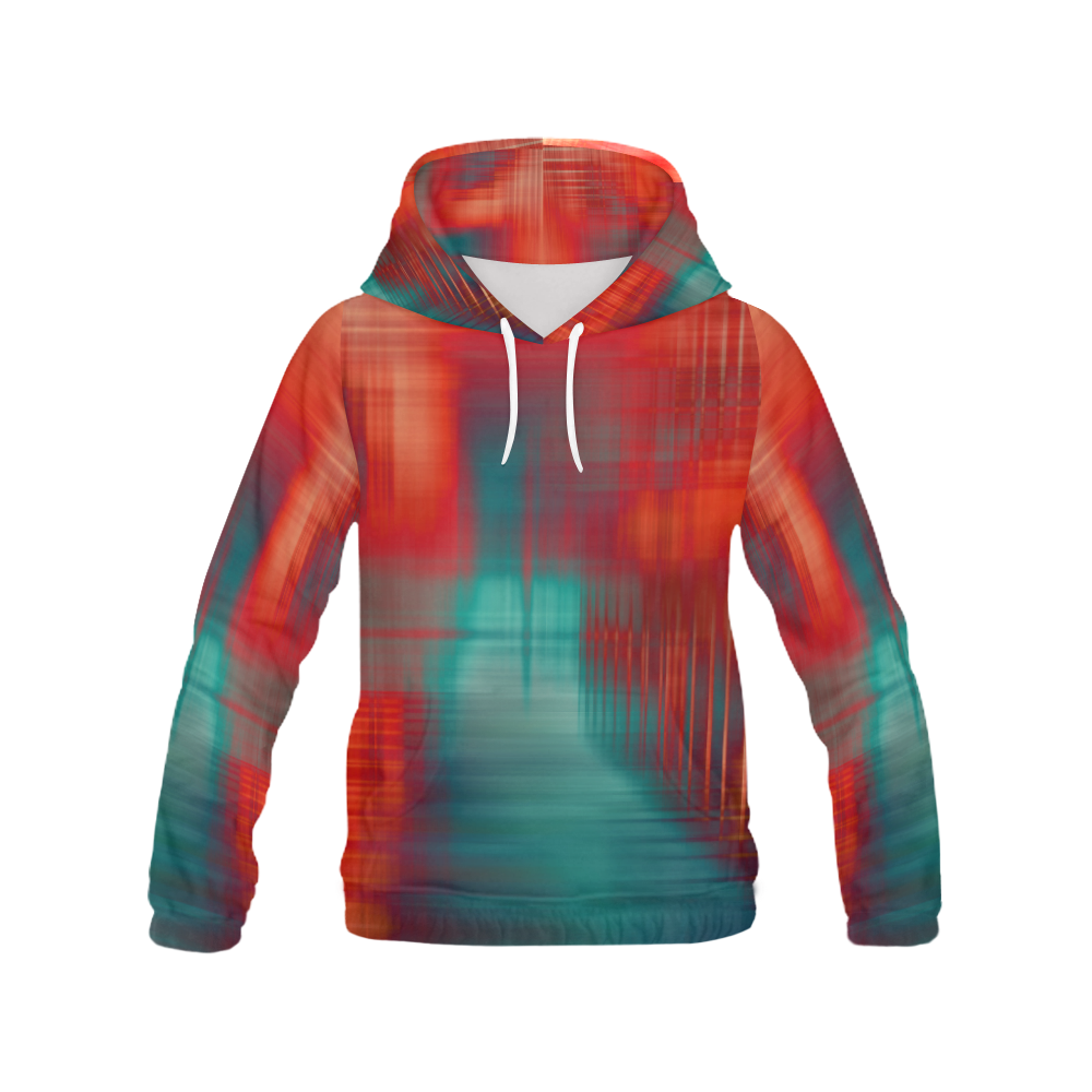 lines All Over Print Hoodie for Women (USA Size) (Model H13)