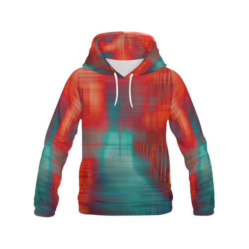 lines All Over Print Hoodie for Women (USA Size) (Model H13)
