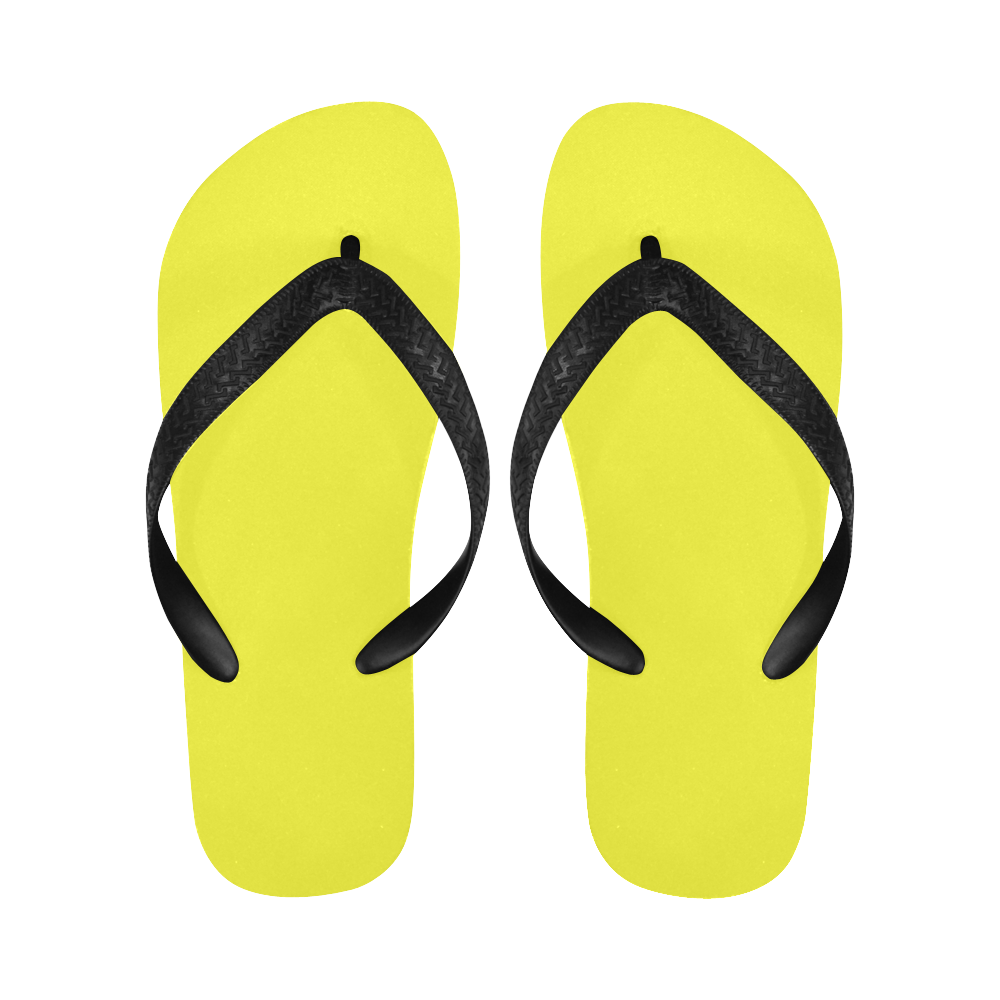 color maximum yellow Flip Flops for Men/Women (Model 040)