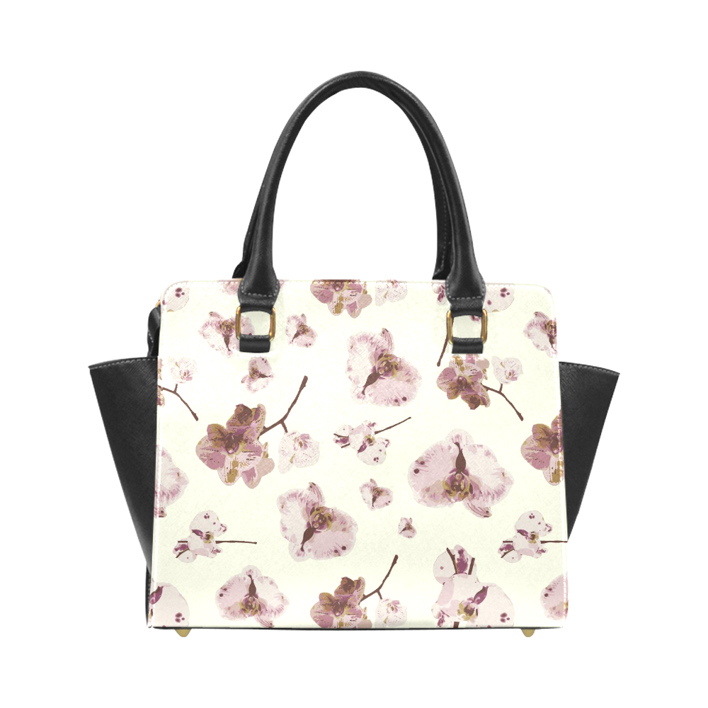 handbag pink orchid Rivet Shoulder Handbag (Model 1645)