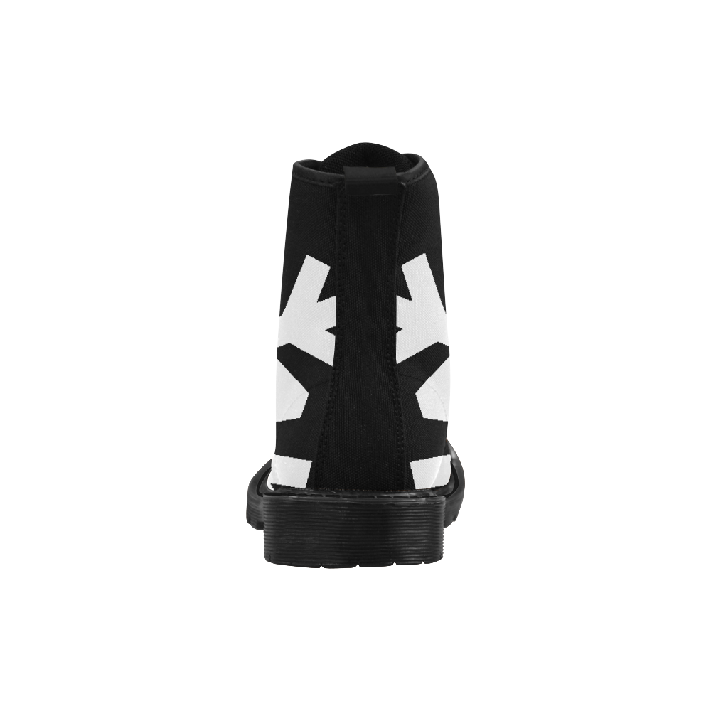 Snow Flake Martin Boots for Women (Black) (Model 1203H)