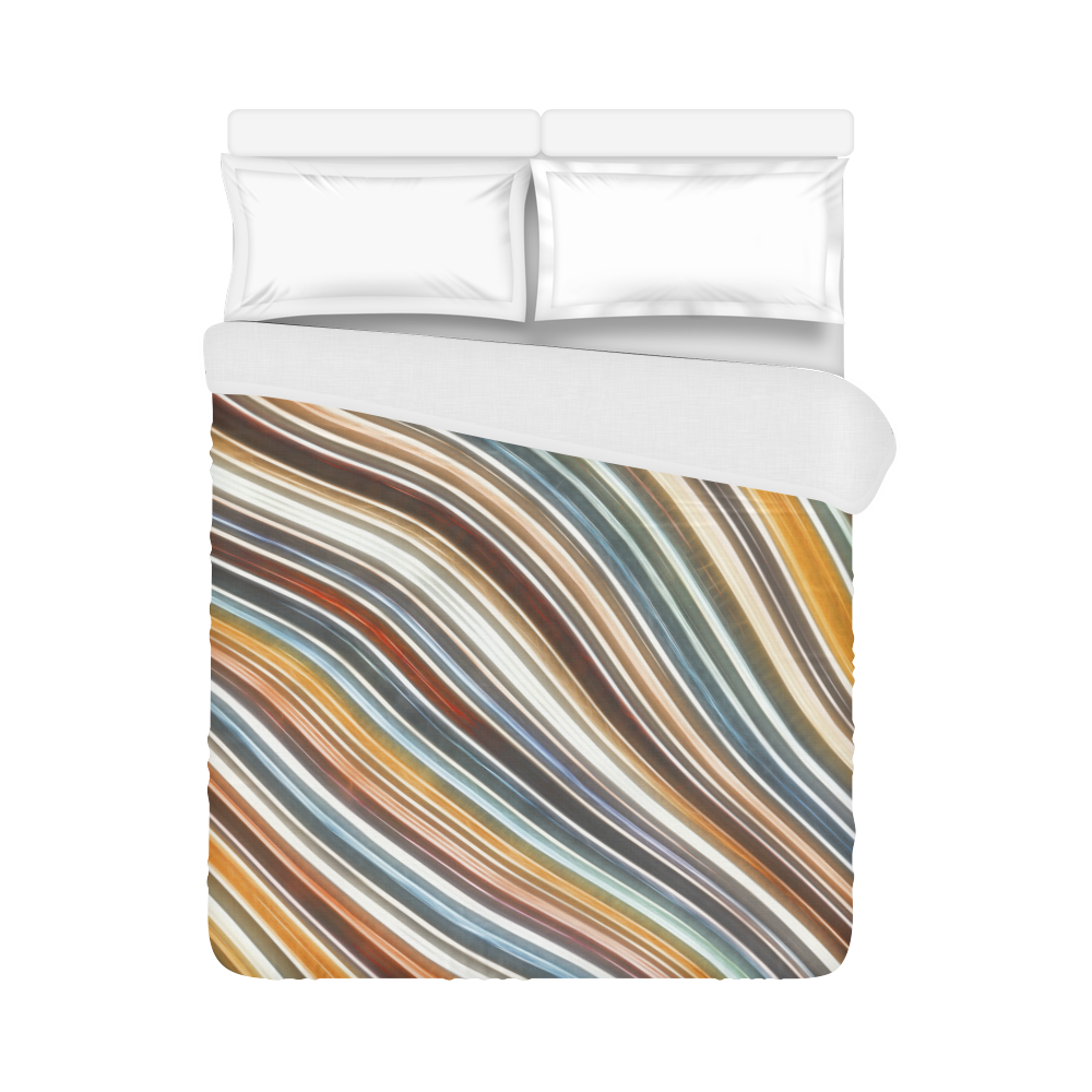 Wild Wavy Lines 15 Duvet Cover 86"x70" ( All-over-print)