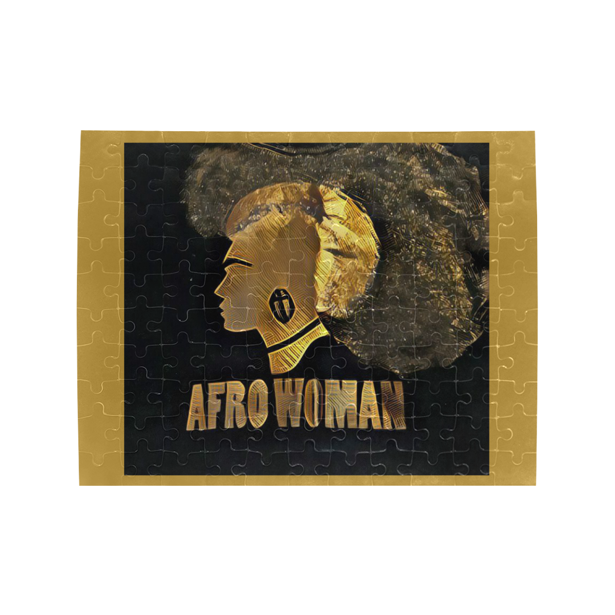 Afro Woman Puzzle2 Rectangle Jigsaw Puzzle (Set of 110 Pieces)