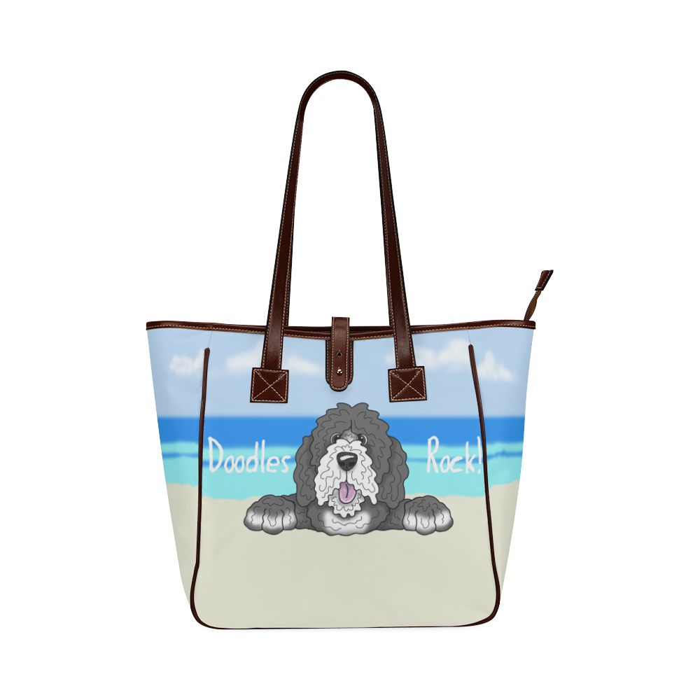 black and white beach days Classic Tote Bag (Model 1644)
