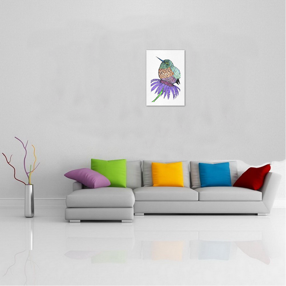 Fluffy Baby Hummingbird Art Print 13‘’x19‘’