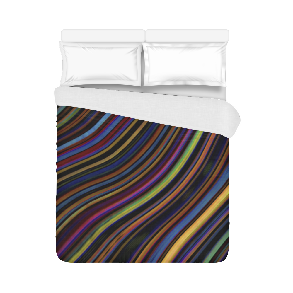 Wild Wavy Lines 14 Duvet Cover 86"x70" ( All-over-print)