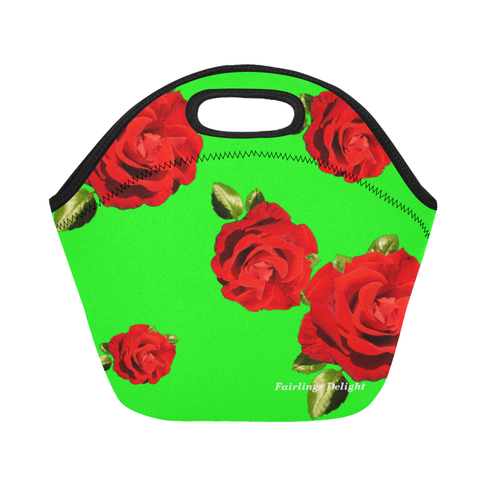 Fairlings Delight's Floral Luxury Collection- Red Rose Neoprene Lunch Bag/Small 53086b16 Neoprene Lunch Bag/Small (Model 1669)