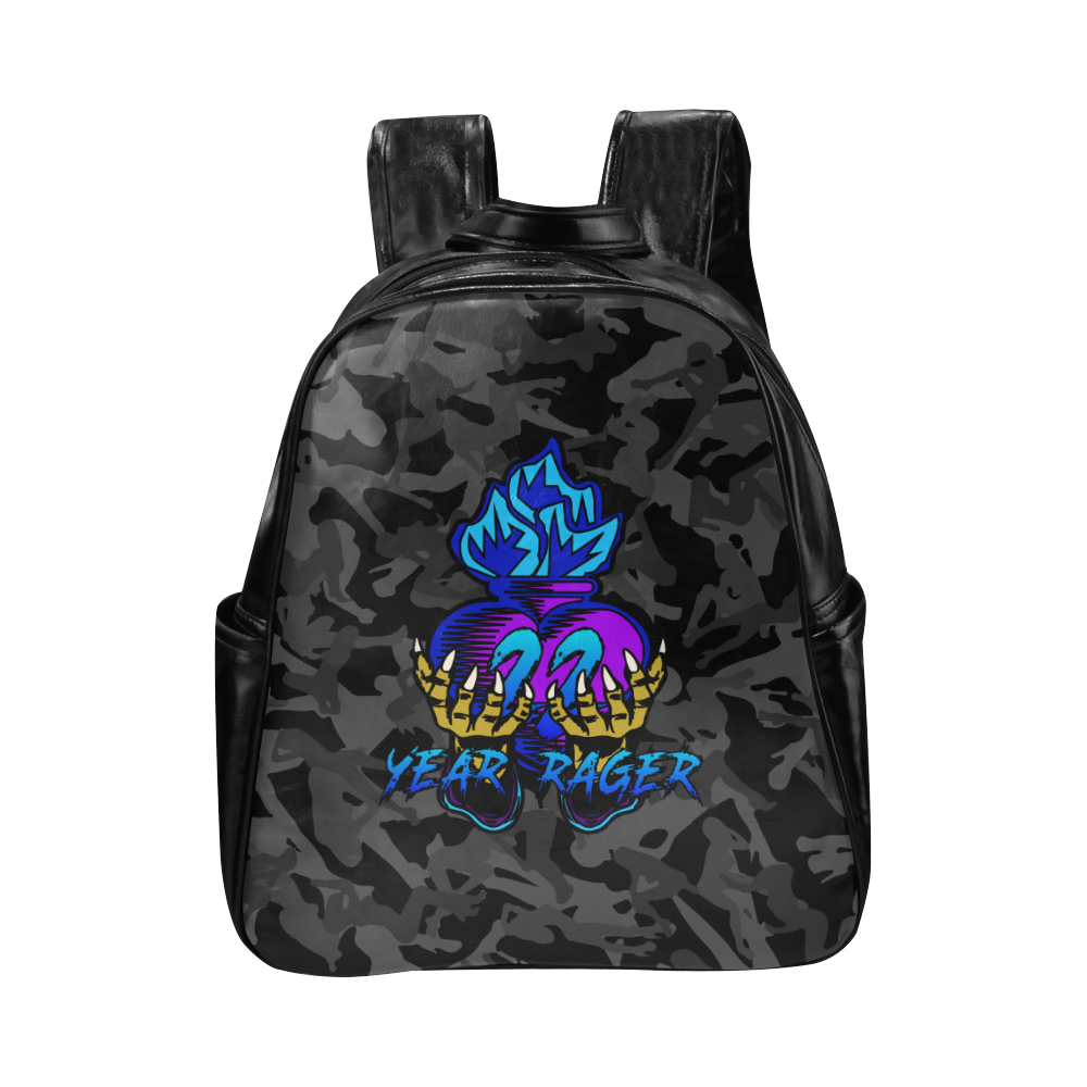 22 YEAR RAGER SPACE VRGNZ CAMO BLACK mp backpack Multi-Pockets Backpack (Model 1636)