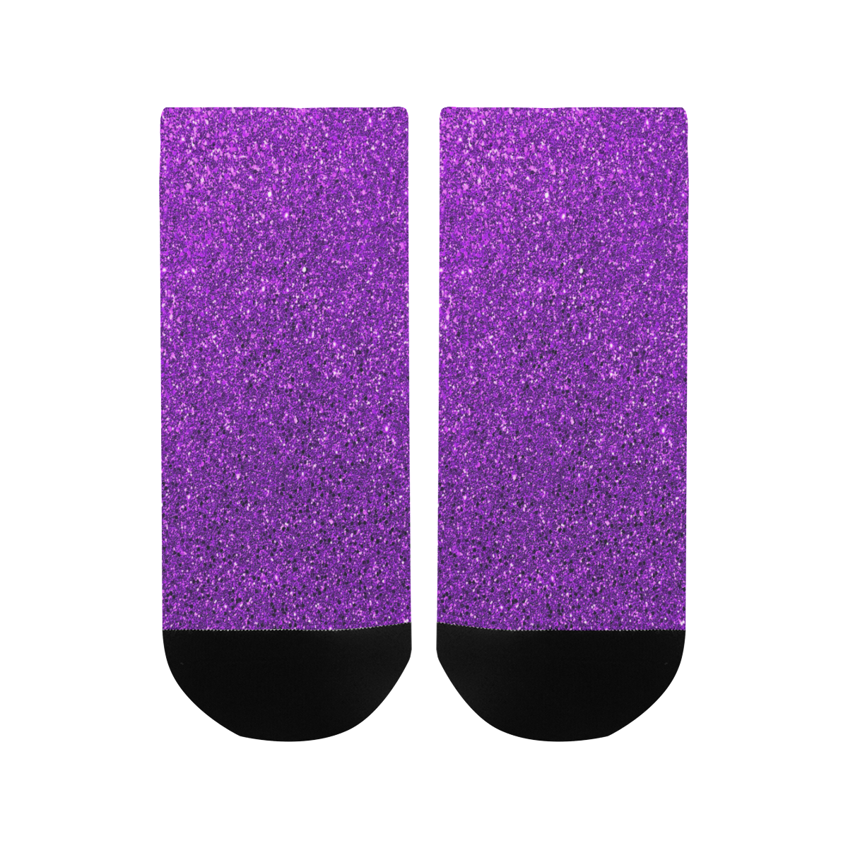 Purple Glitter Men's Ankle Socks