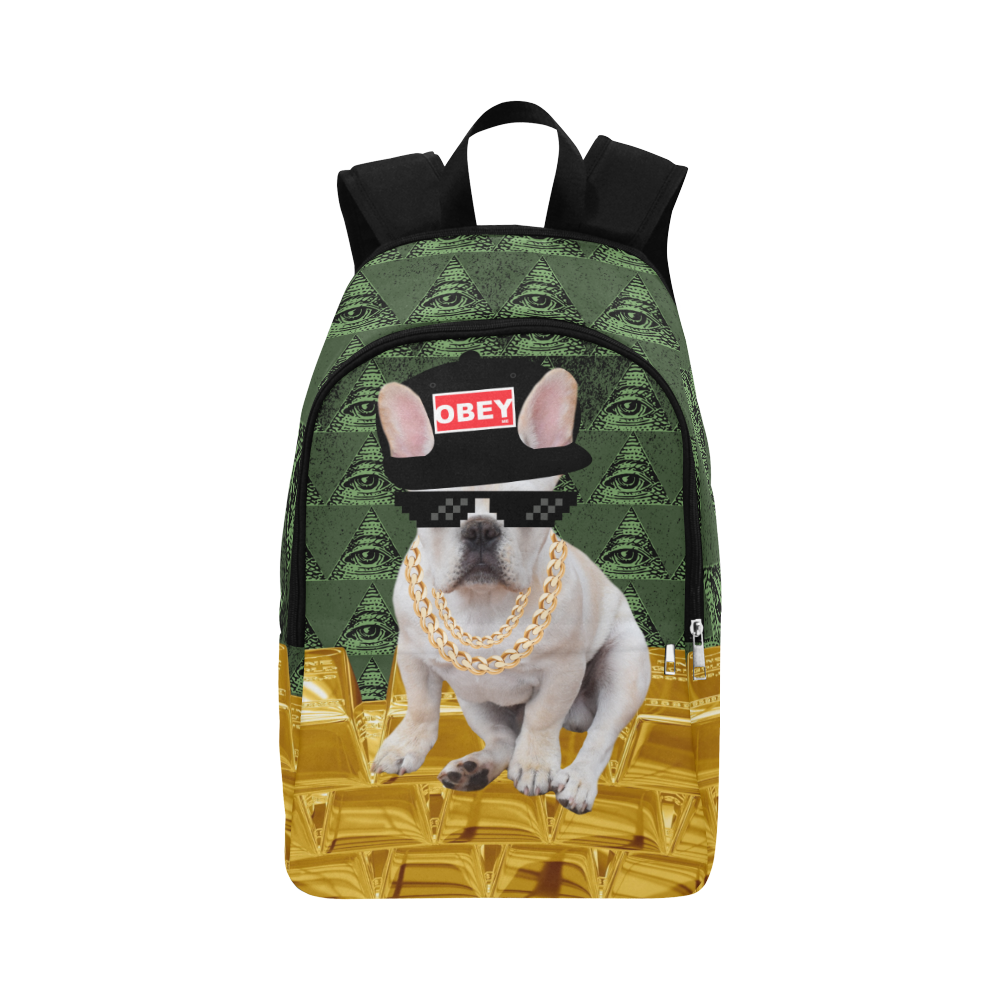 Frenchie Life Backpack Fabric Backpack for Adult (Model 1659)