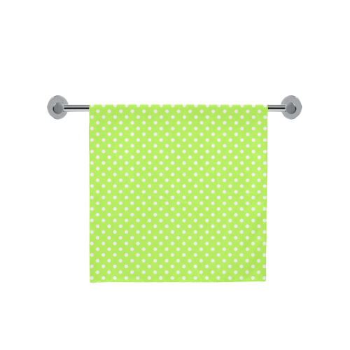 Mint green polka dots Bath Towel 30"x56"