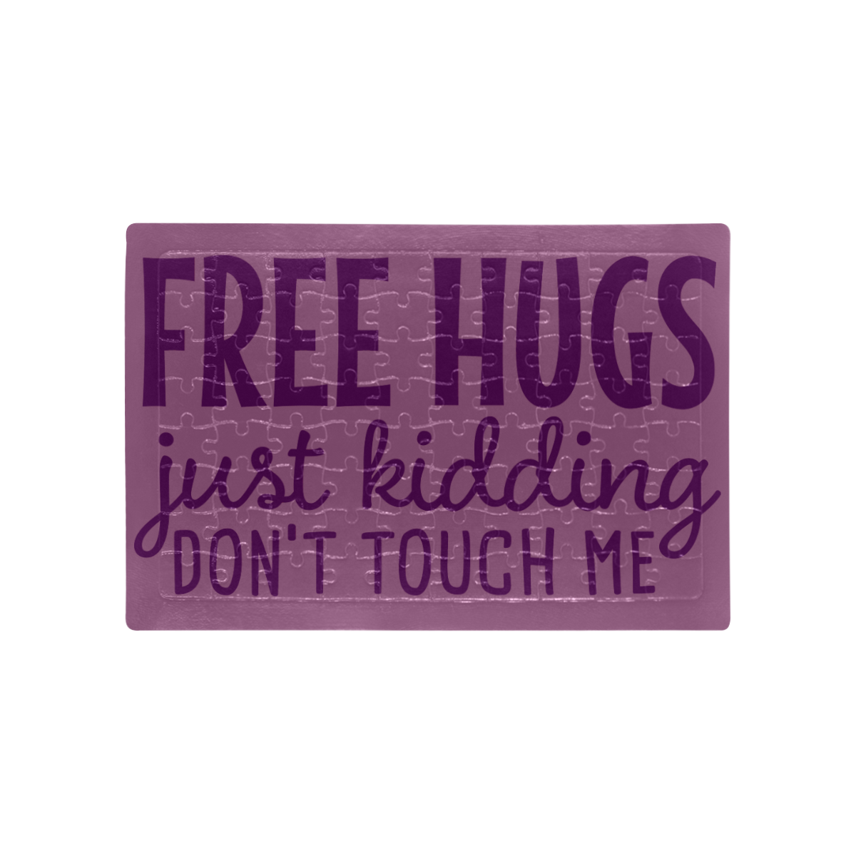 Free Hugs - Kidding - Self-Quarantine 2020 - cute goth purple A4 Size Jigsaw Puzzle (Set of 80 Pieces)