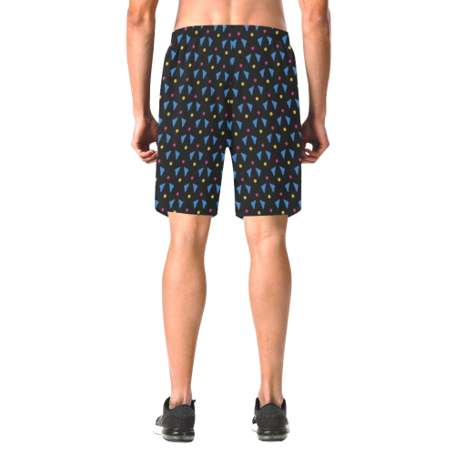 Funny Doodle Pattern 2A by JamColors Men's All Over Print Elastic Beach Shorts (Model L20)