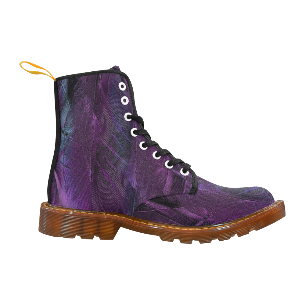 Purple Feathers Martin Boots For Women Model 1203H