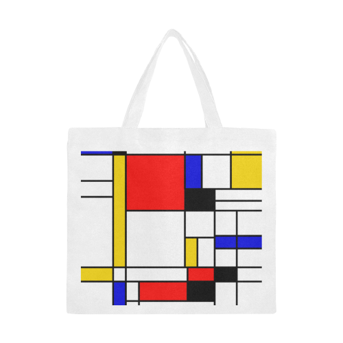 Bauhouse Composition Mondrian Style Canvas Tote Bag/Large (Model 1702)
