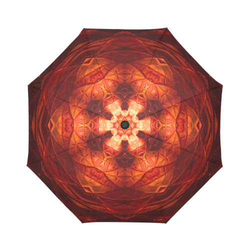 Orange Auto-Foldable Umbrella (Model U04)