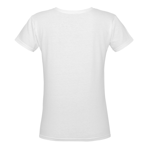 CHICKEN SANDWICH Women's Deep V-neck T-shirt (Model T19)
