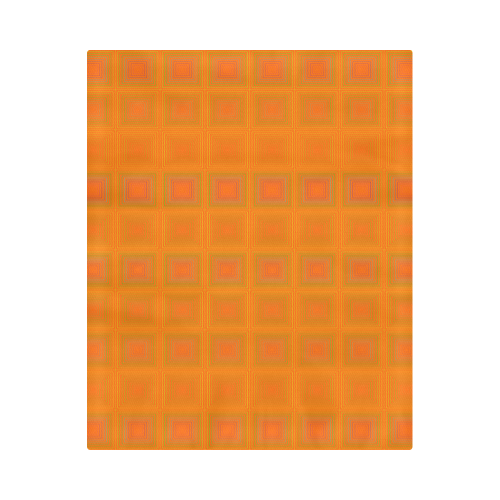 Orange multiple squares Duvet Cover 86"x70" ( All-over-print)