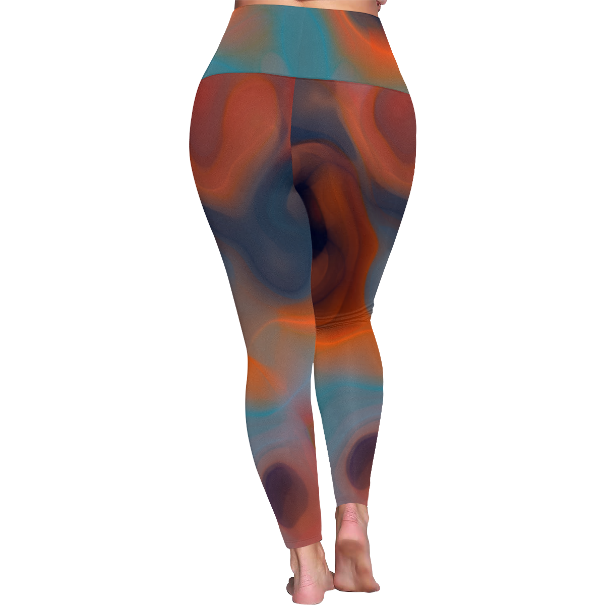 Sea of Color Women's Plus Size High Waist Leggings (Model L44)