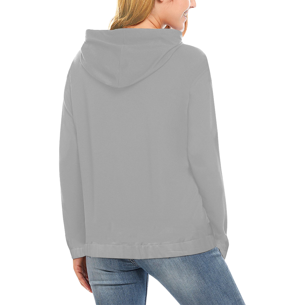 color dark grey All Over Print Hoodie for Women (USA Size) (Model H13)