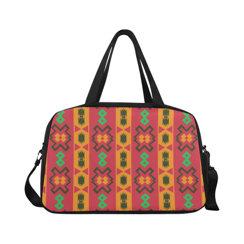 Tribal shapes in retro colors (2) Fitness Handbag (Model 1671)