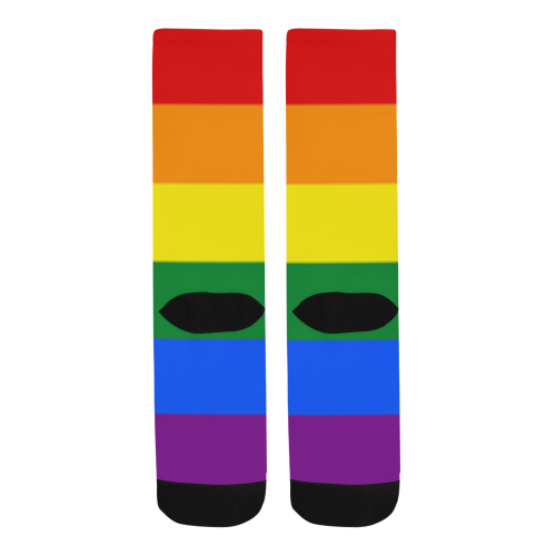 Gay Pride Rainbow Flag Stripes Trouser Socks (For Men)