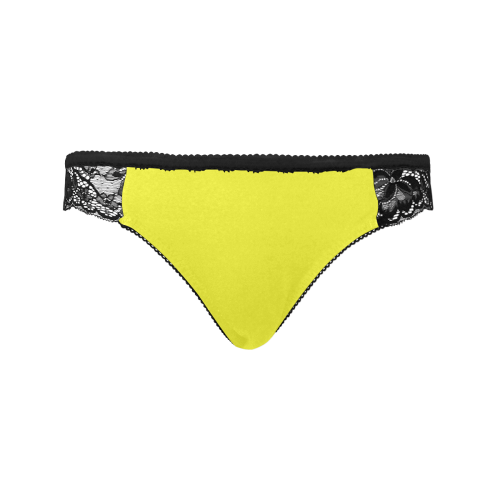 color maximum yellow Women's Lace Panty (Model L41)