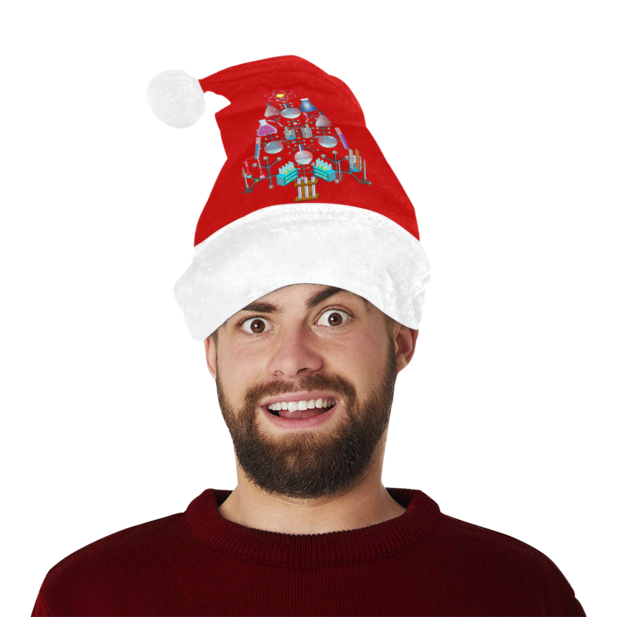 Oh Chemist Tree, Oh Chemistry, Science Christmas Red Santa Hat