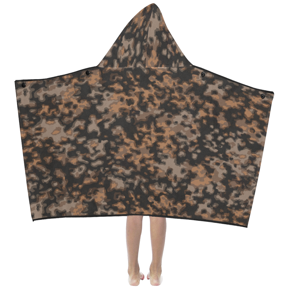 rauchtarn autumn camouflage Kids' Hooded Bath Towels