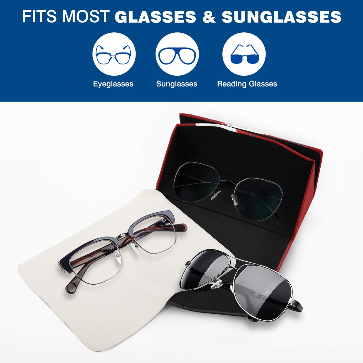 Canada Maple Leaf Eyeglasses Case Custom Foldable Glasses Case