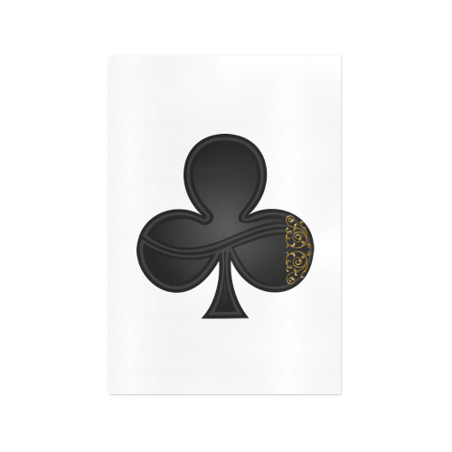 Club  Symbol Las Vegas Playing Card Shape Art Print 13‘’x19‘’