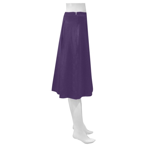 color Russian violet Mnemosyne Women's Crepe Skirt (Model D16)