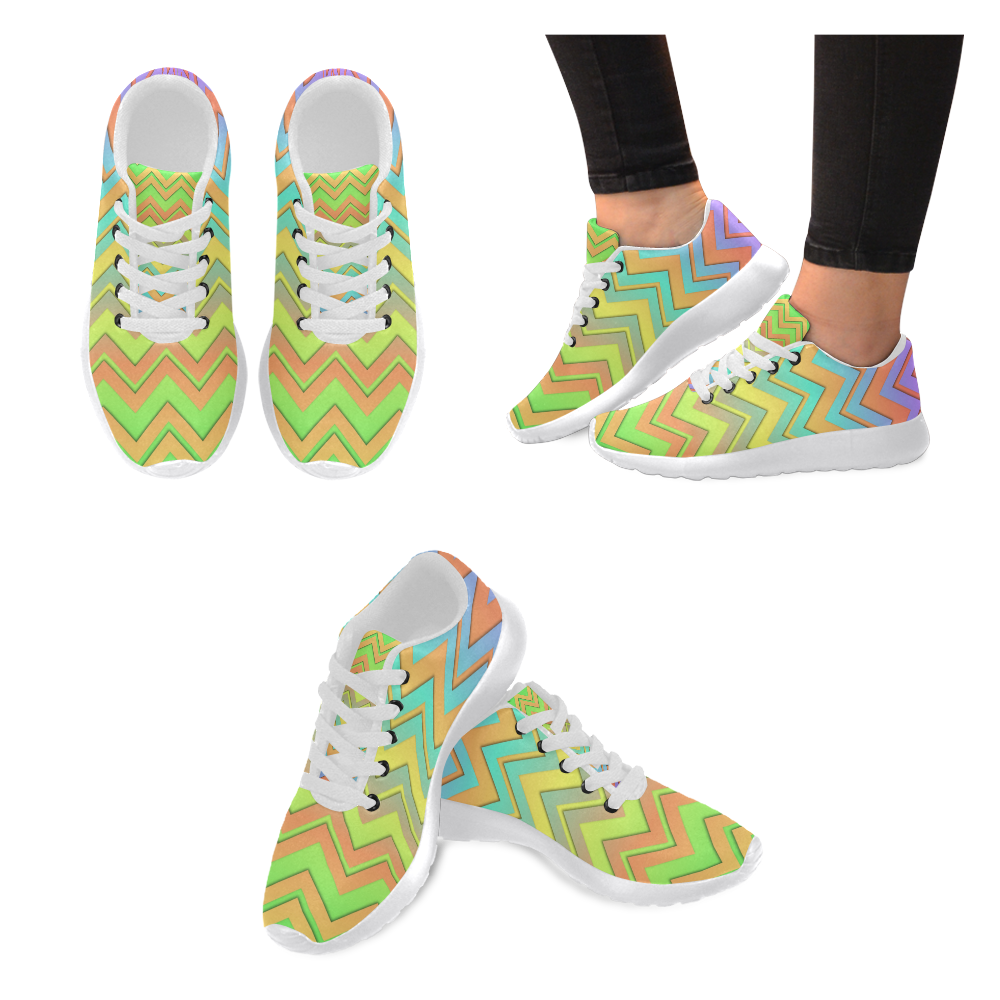 Summer Chevrons Women’s Running Shoes (Model 020)