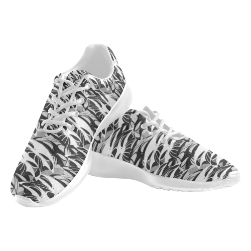 Alien Troops - Black & White Men's Athletic Shoes (Model 0200)