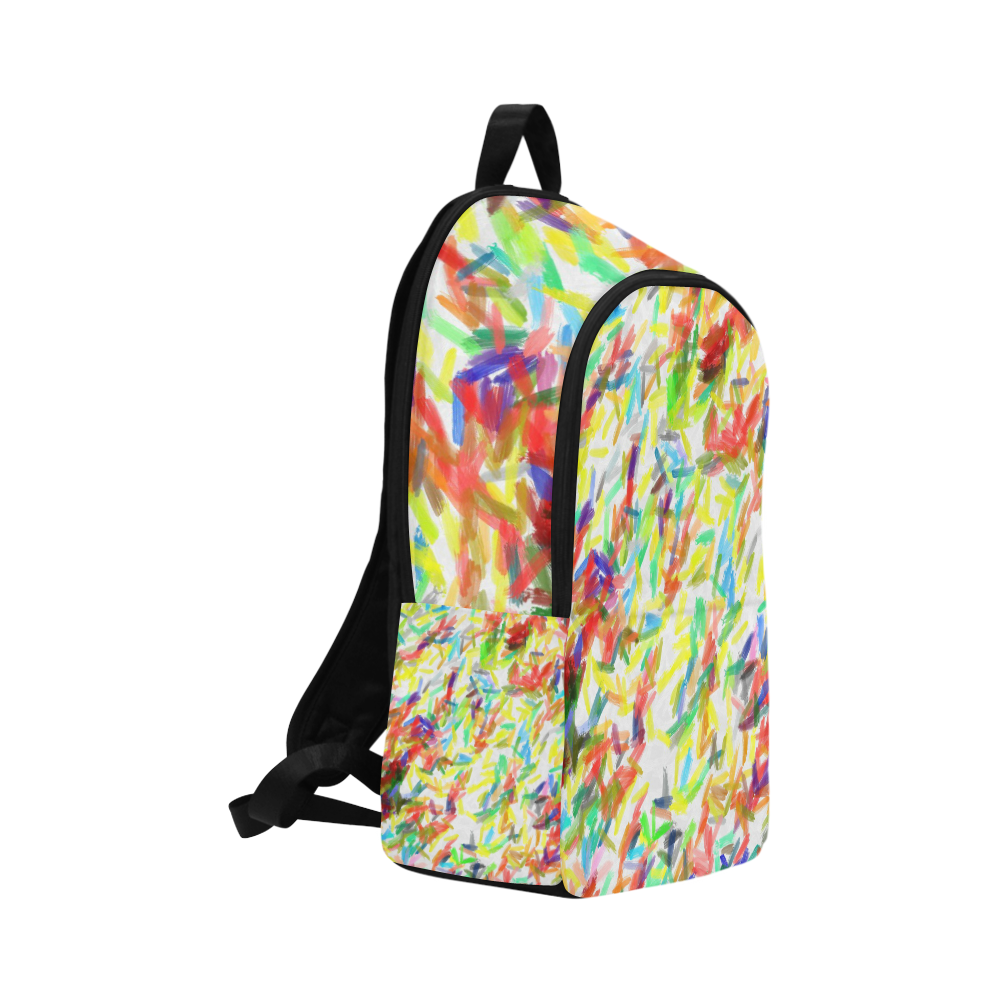 Colorful brush strokes Fabric Backpack for Adult (Model 1659)