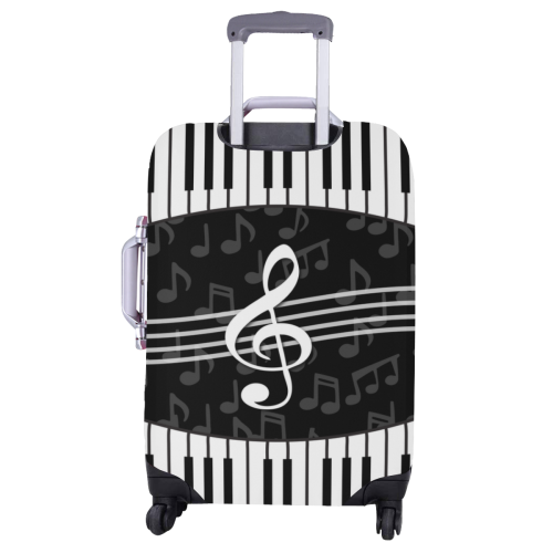 Piano and musical notes Luggage Cover/Large 26"-28"