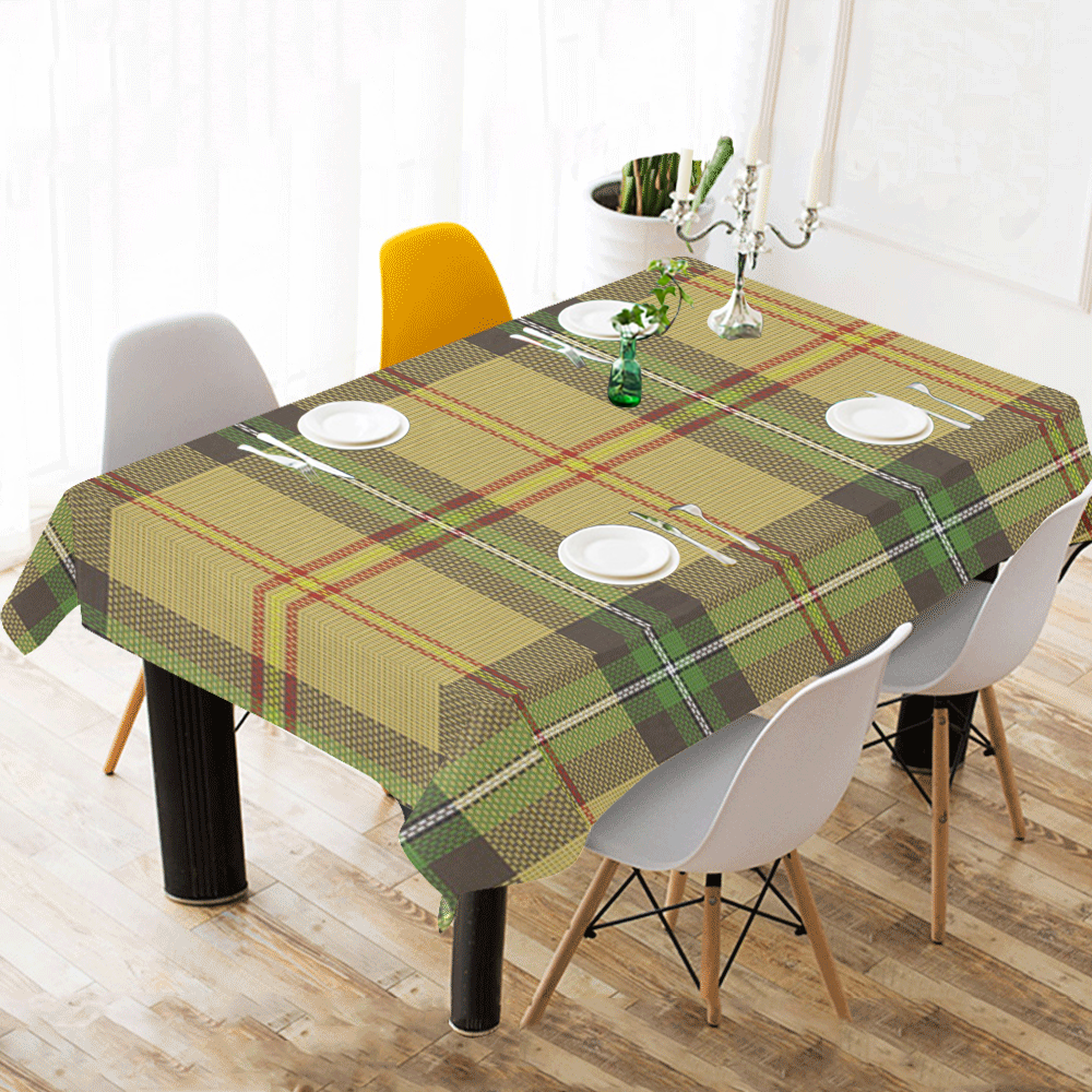 Saskatchewan tartan Cotton Linen Tablecloth 60"x120"