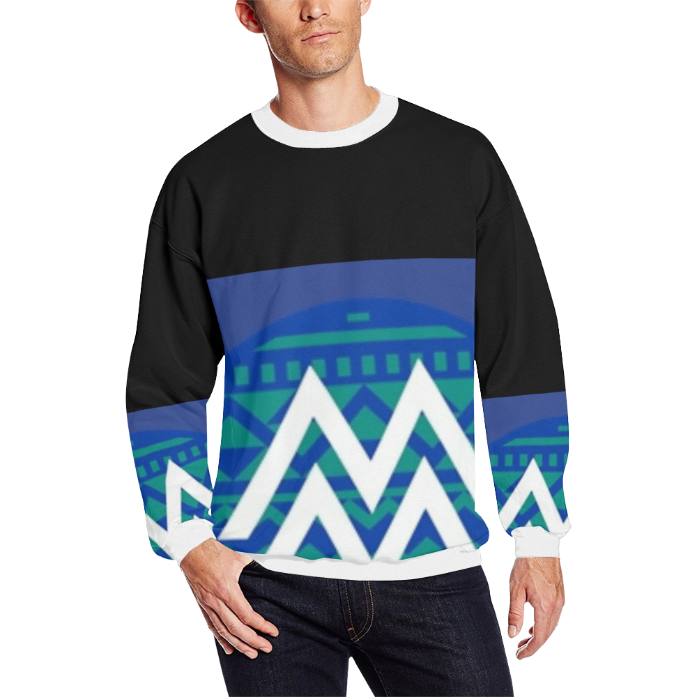 Arturo Asteria Men's Oversized Fleece Crew Sweatshirt/Large Size(Model H18)