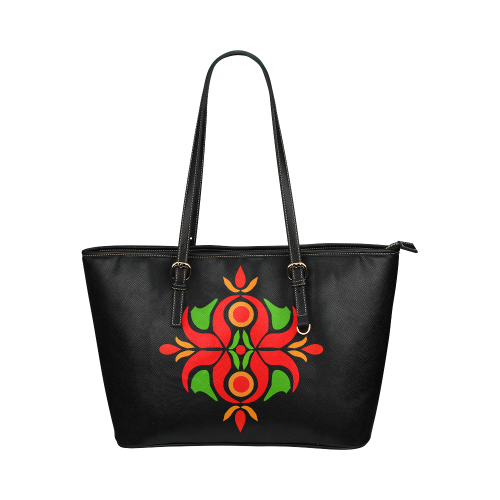 folklore2 Leather Tote Bag/Small (Model 1651)